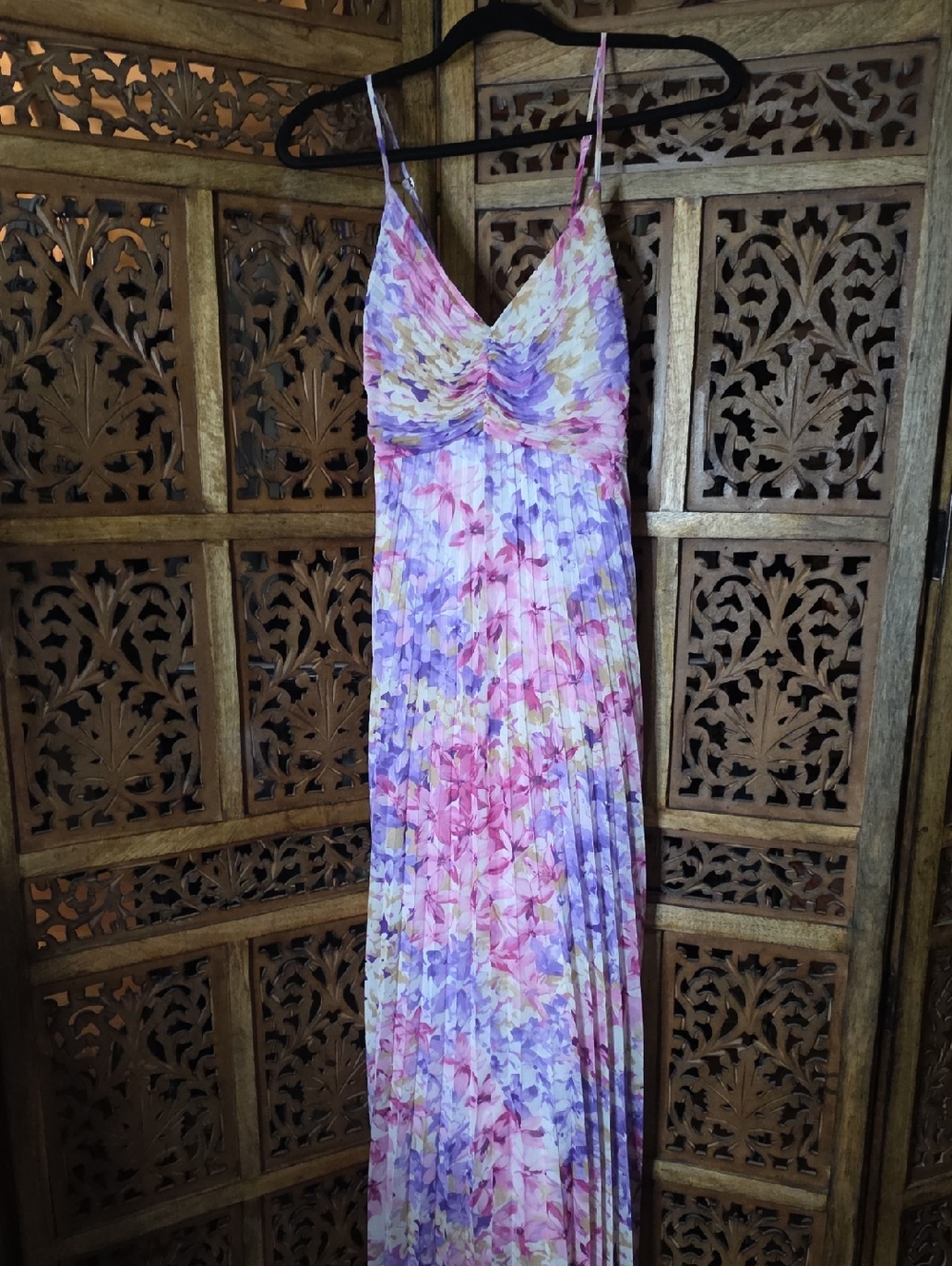 Express Floral Maxi Dress in Lavender, Pink & Yellow
